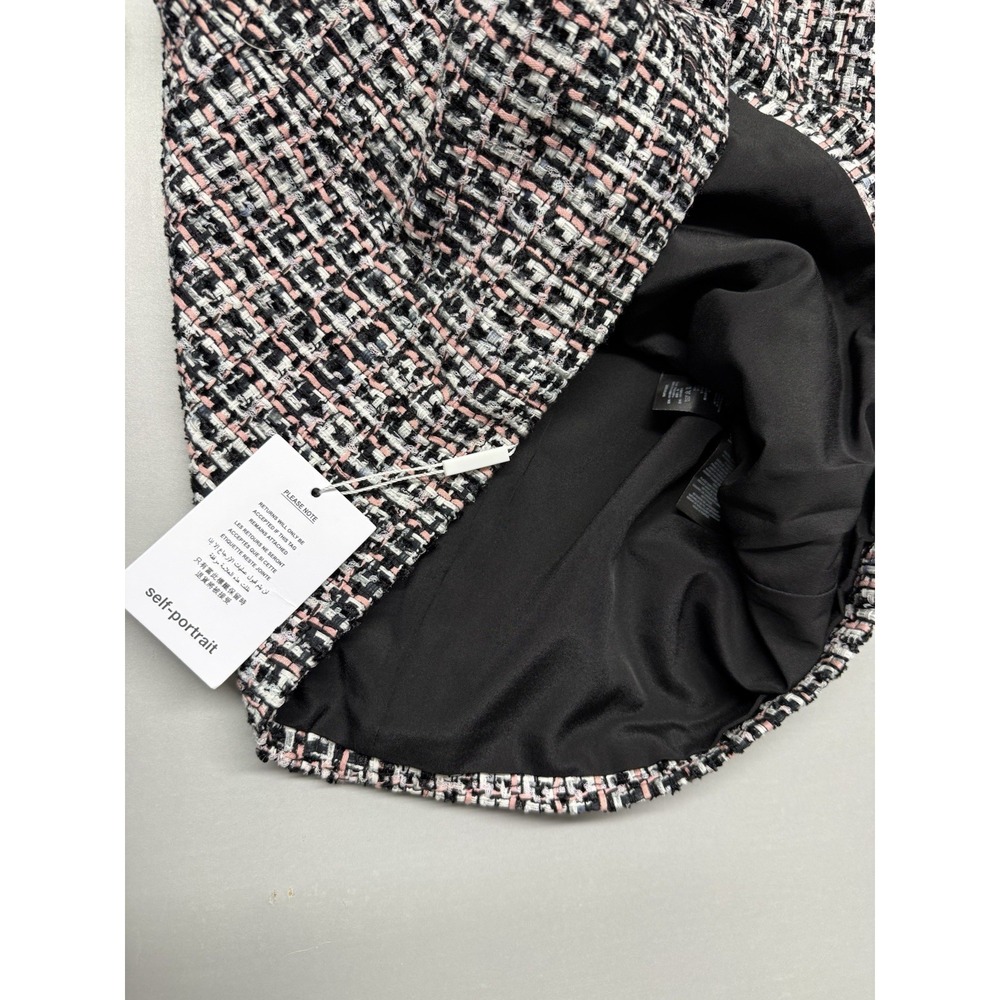 Self-Portrait Paillette Embellished Bouclé Tweed Mini Dress.Multicolor.Sz 4.NWT - Picture 12 of 15